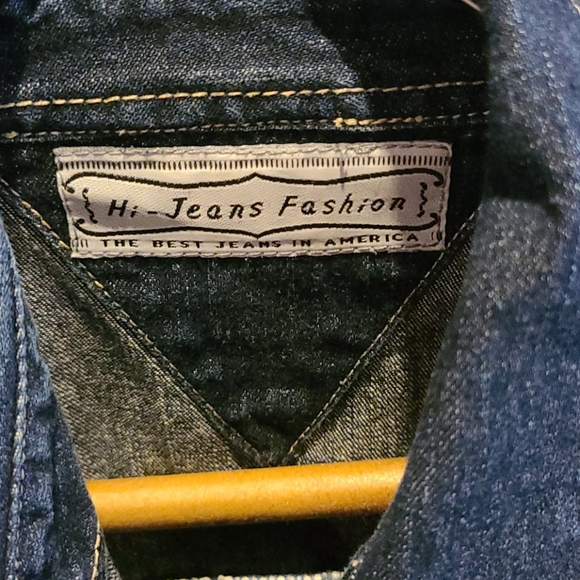 Hi-Jeans Fashion Blue Jean Dress Size L - Picture 2 of 4